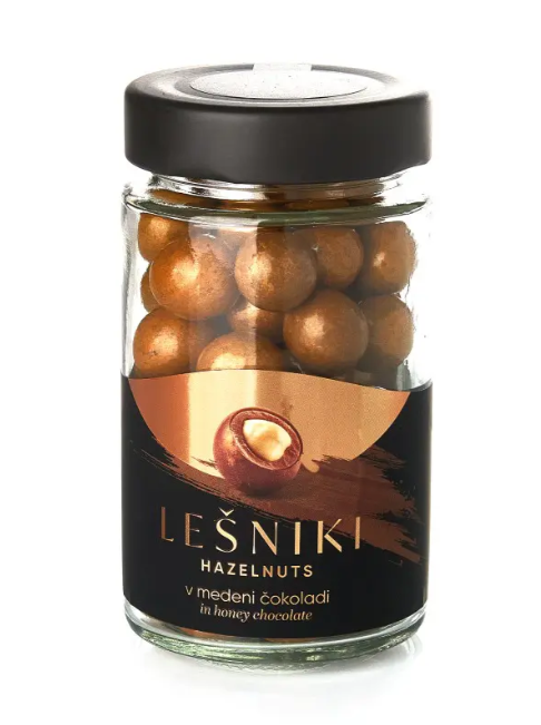 Kroglice, lešniki obliti z medeno čokolado, 125g