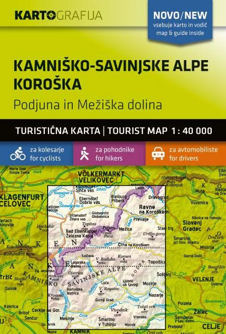 Kamniške in savinjske alpe - turistična karta