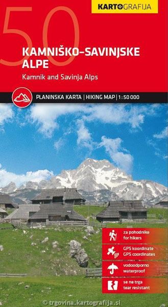 Kamniško-savinjske alpe 1 : 50 000 (planinska karta)