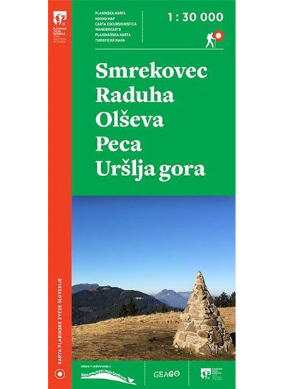 Smrekovec, Raduha, Olševa, Peca, Uršlja gora 1 : 30.000 (planinska karta)