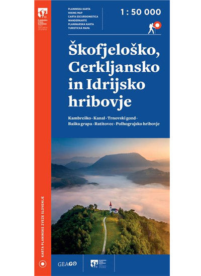 Škofjeloško, Cerkljansko in Idrijsko hribovje 1 : 50.000 (planinska karta)