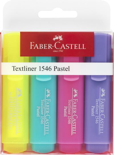 Označevalec teksta FABER-CASTELL PASTEL, 4 označevalci v kompletu