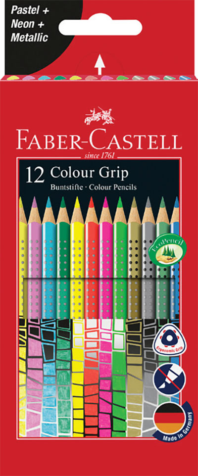 BARVICE FABER-CASTELL GRIP SPECIAL, neo, pastel, metal 12/1