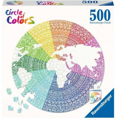Puzzle Ravensburger, Mandala, 500 kos, Circle of Colors