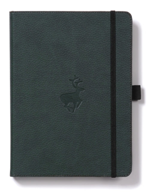 Dingbats A4+ Wildlife Green Deer Notebook - Plain