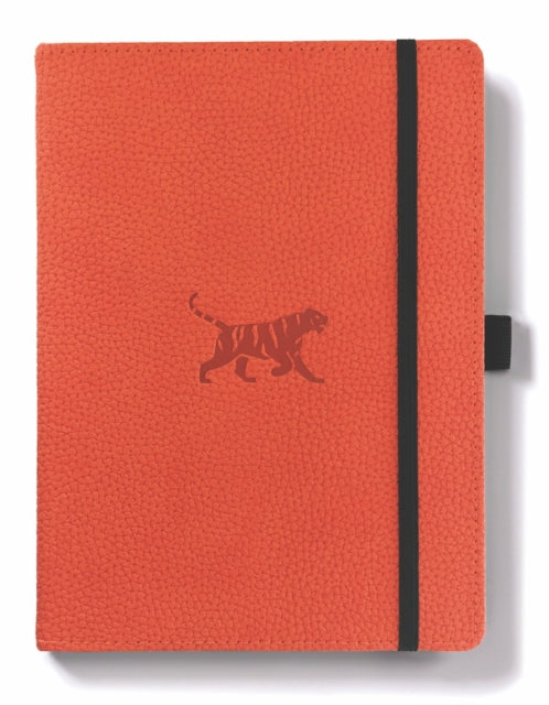 Dingbats A5+ Wildlife Orange Tiger Notebook - Dotted