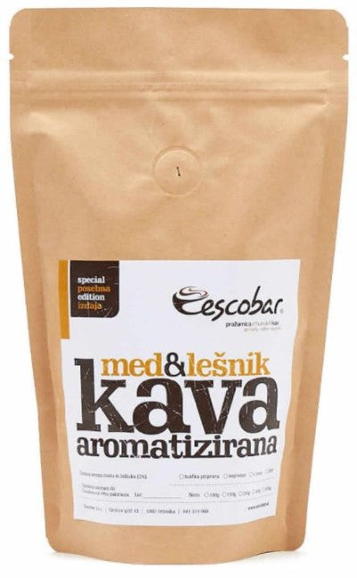 Kava ESCOBAR Aromatizirana med/lešniki, 100g