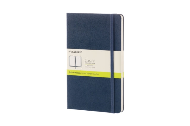 Moleskine Sapphire Blue Large Plain Notebook Hard