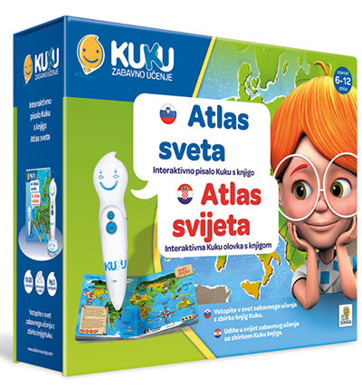 Interaktivno pisalo KUKU s knjigo: Atlas sveta