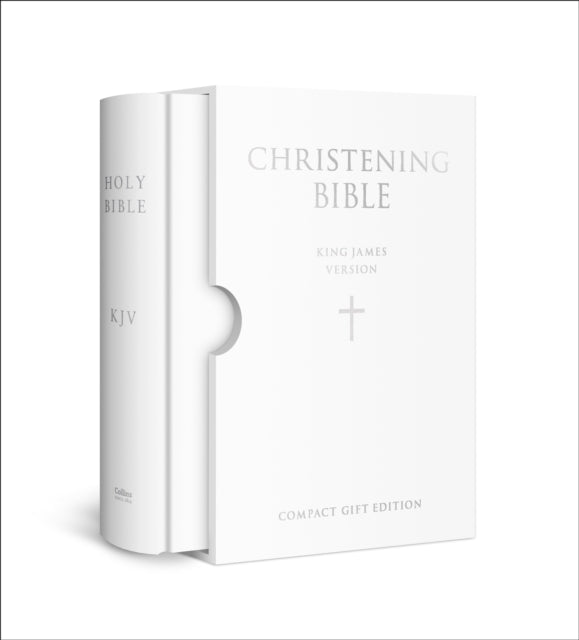 HOLY BIBLE: King James Version (KJV) White Compact Christening Edition