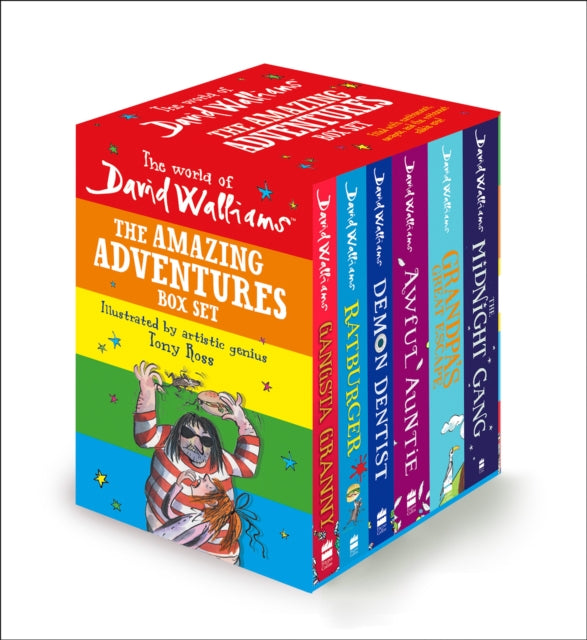 The World of David Walliams: The Amazing Adventures Box Set - Gangsta Granny; Ratburger; Demon Dentist; Awful Auntie; Grandpa's Great Escape; the Midnight Gang