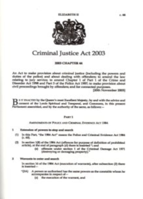 Criminal Justice Act 2003 Elizabeth II. Chapter 44