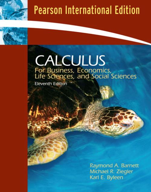 Calculus for Business, Economics, Life Sciences and Social Sciences