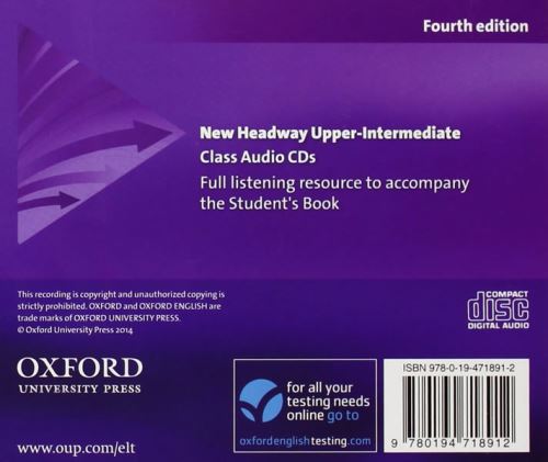 New Headway Upper-Intermediate, 4. izdaja, Audio CD
