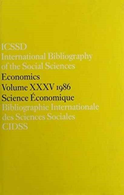 IBSS: Economics: 1986 Volume 35