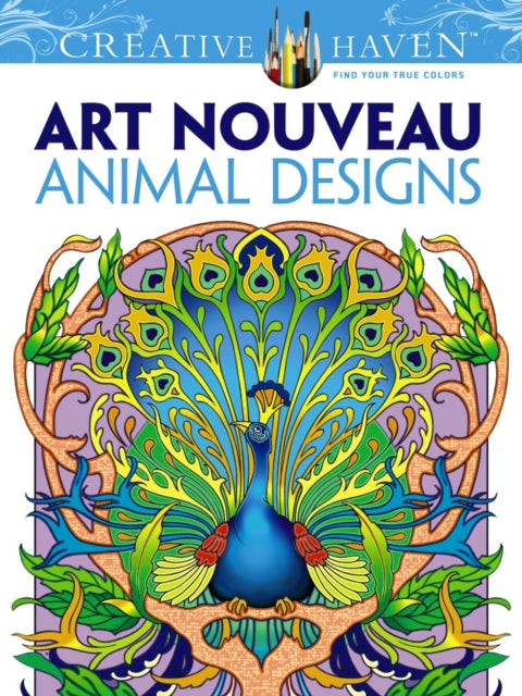 Creative Haven Art Nouveau Animal Designs Coloring Book