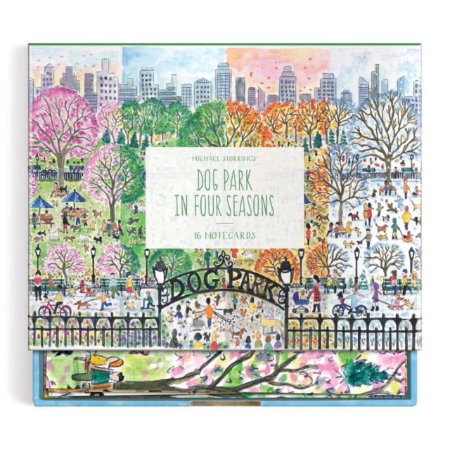 Michael Storrings Dog Park in Four Seasons Greeting Card Assortment