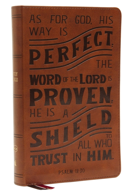 NKJV, Personal Size Reference Bible, Verse Art Cover Collection, Leathersoft, Tan, Red Letter, Comfort Print