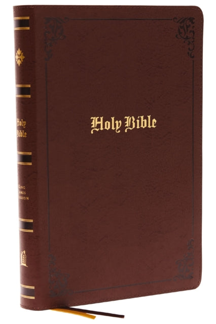 KJV Holy Bible Large Print Center-Column Reference Bible, Brown Bonded Leather, 53,000 Cross References, Red Letter, Comfort Print: King James Version - Holy Bible, King James Version