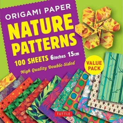 Origami Paper 100 sheets Nature Patterns 6 inch (15 cm) - High-Quality Origami Sheets Printed with 8 Different Designs