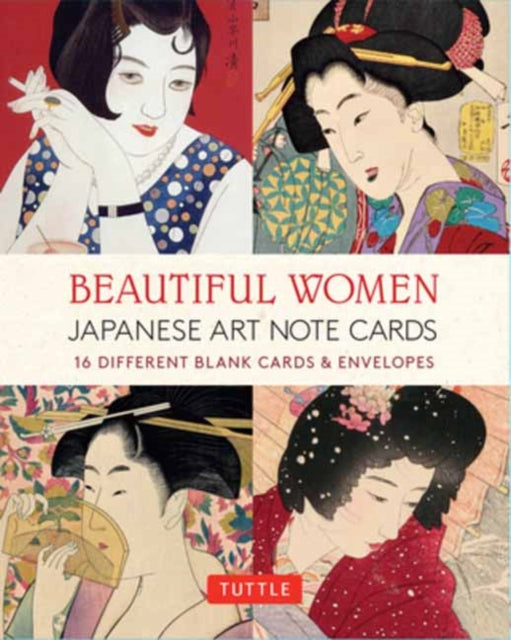 Beautiful Women in Japanese Art Note Cards - 16 Different Blank Cards & Envelopes