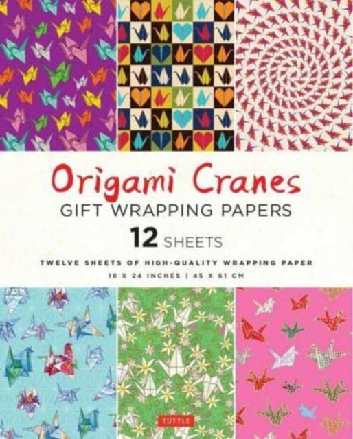 Origami Cranes Gift Wrapping Papers - 12 sheets