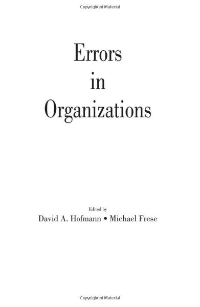ERROR IN ORGANIZATIONS