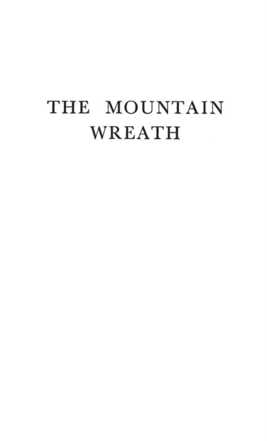 Mountain Wreath of P.P. Nyegosh