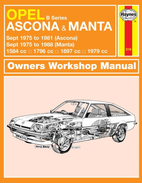 Opel Ascona & Manta (B Series) (Sept 75 - 88) Haynes Repair Manual