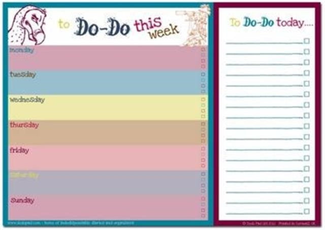 Dodo Daily to Do List Notepad (A4) Classic: 52 Sheets for Daily /Weekly to Do Lists and Notes, Perforated Between the Lists Sections So That Completed Daily Tasks Can be Torn off and Refreshed