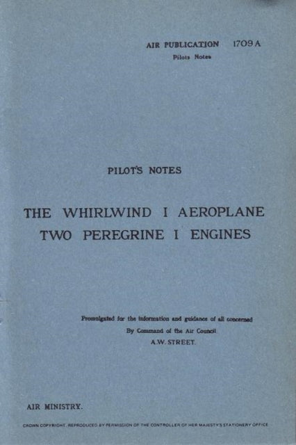 Whirlwind I Pilot's Notes
