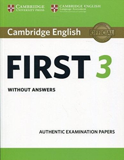 Cambridge English First 3 Student's Book without Answers