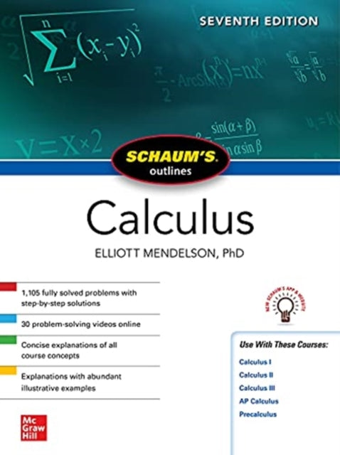 Schaum's Outline of Calculus, Seventh Edition