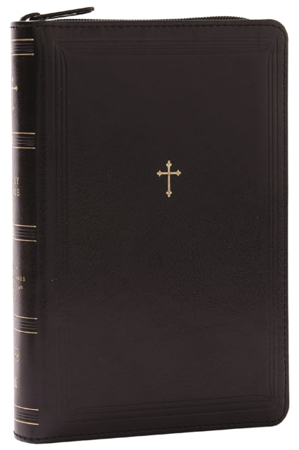 NKJV Compact Paragraph-Style Bible w/ 43,000 Cross References, Black Leathersoft with zipper, Red Letter, Comfort Print: Holy Bible, New King James Version