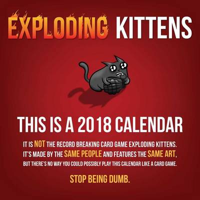EXPLODING KITTENS 2018 WALL CALENDAR