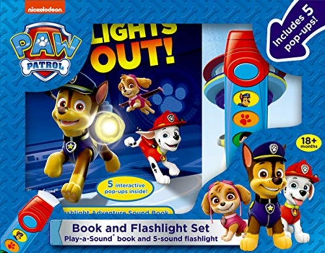 Nickelodeon PAW Patrol: Lights Out! Book and 5-Sound Flashlight Set