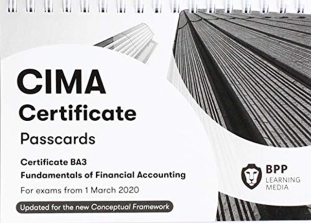 CIMA BA3 Fundamentals of Financial Accounting - Passcards