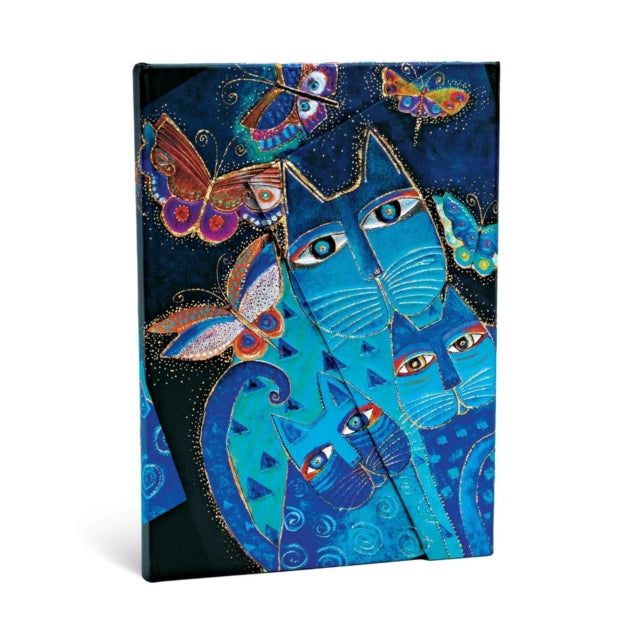 Blok paperblanks Modre mačke in metulji