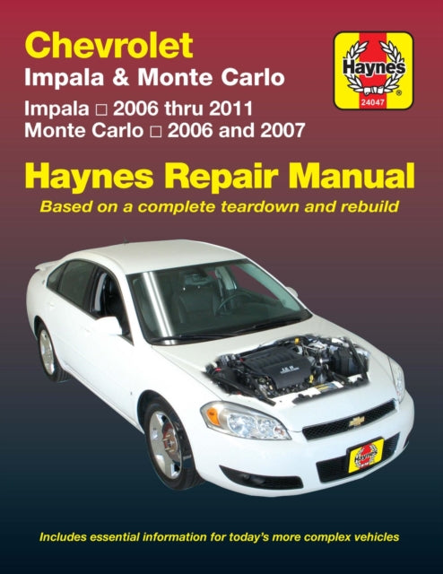 Chevrolet Impala (2006-2011) & Monte Carlo (2006-2007) Haynes Repair Manual (USA)