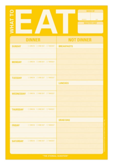 Knock Knock What to Eat Pad (Yellow)