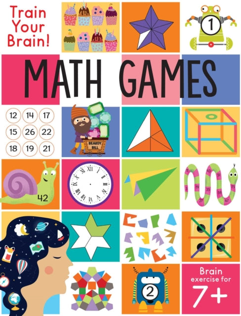 Train Your Brain: Math Games - (Brain Teasers for Kids, Math Skills, Activity Books for Kids Ages 7+)