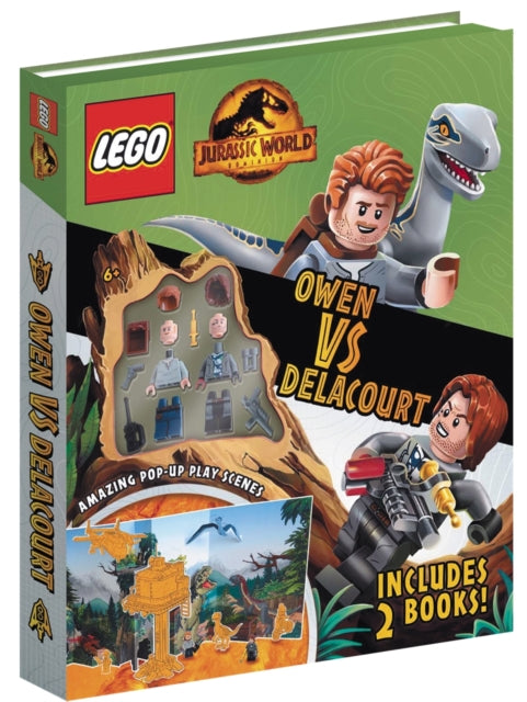LEGO® Jurassic World™: Owen vs Delacourt (Includes Owen and Delacourt LEGO® minifigures, pop-up play scenes and 2 books)