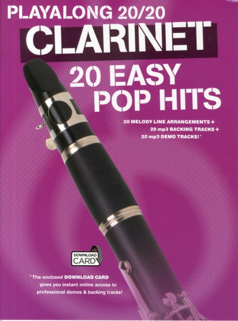 Playalong 20/20 Clarinet: 20 Easy Pop Hits (Book/Audio Download)