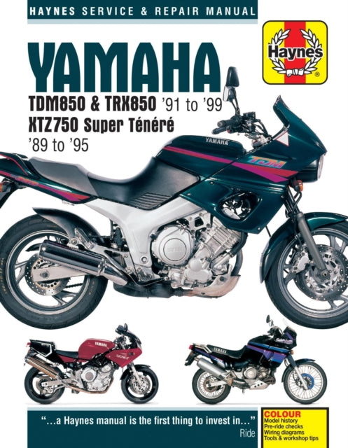 Yamaha TDM850, TRX850 & XTZ750 (89 - 99) Haynes Repair Manual