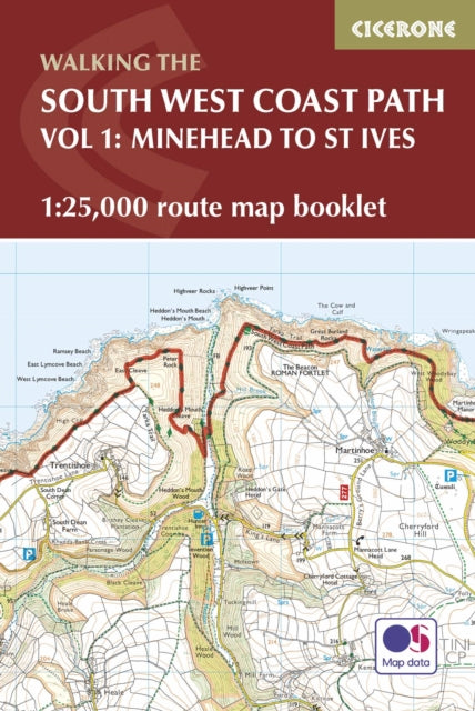 South West Coast Path Map Booklet - Minehead to St Ives: 1:25,000 OS Route Mapping