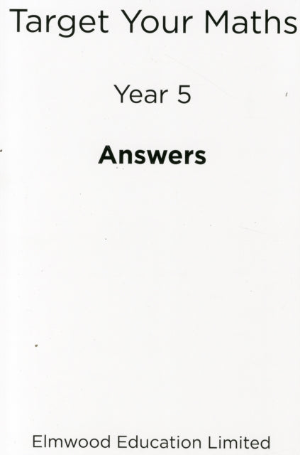 Target Your Maths Year 5 Answer Book