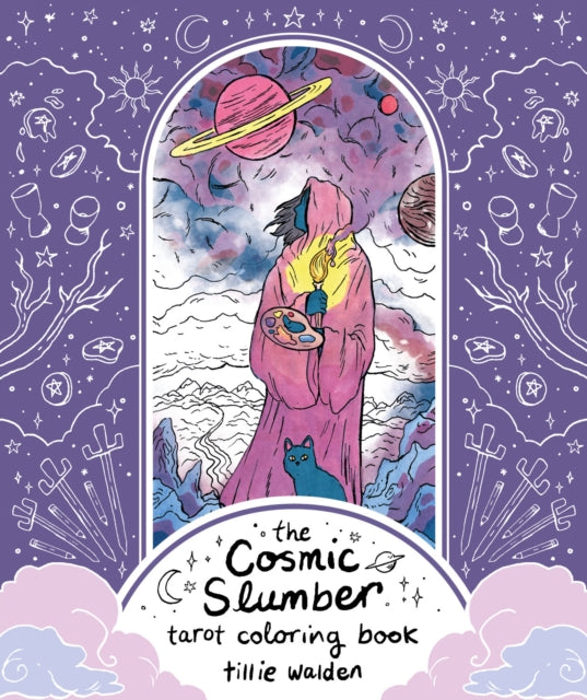 Cosmic Slumber Tarot Coloring Book