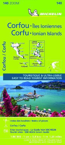 Corfu & the Ionian Islands - Michelin Zoom Map 140