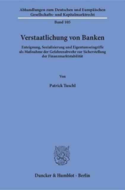 VERSTAATLICHUNG VON BANKEN.