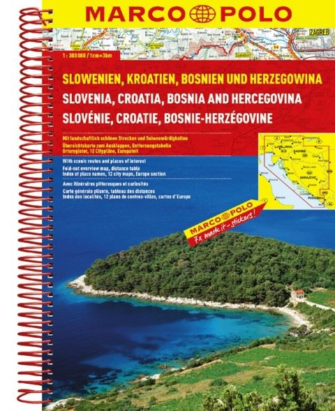 Avtokarta - Slovenija, Hrvaška, Bosna in Hercegovina / Slowenien, Kroatien, Bosnien und Herzegowina 1:300.000